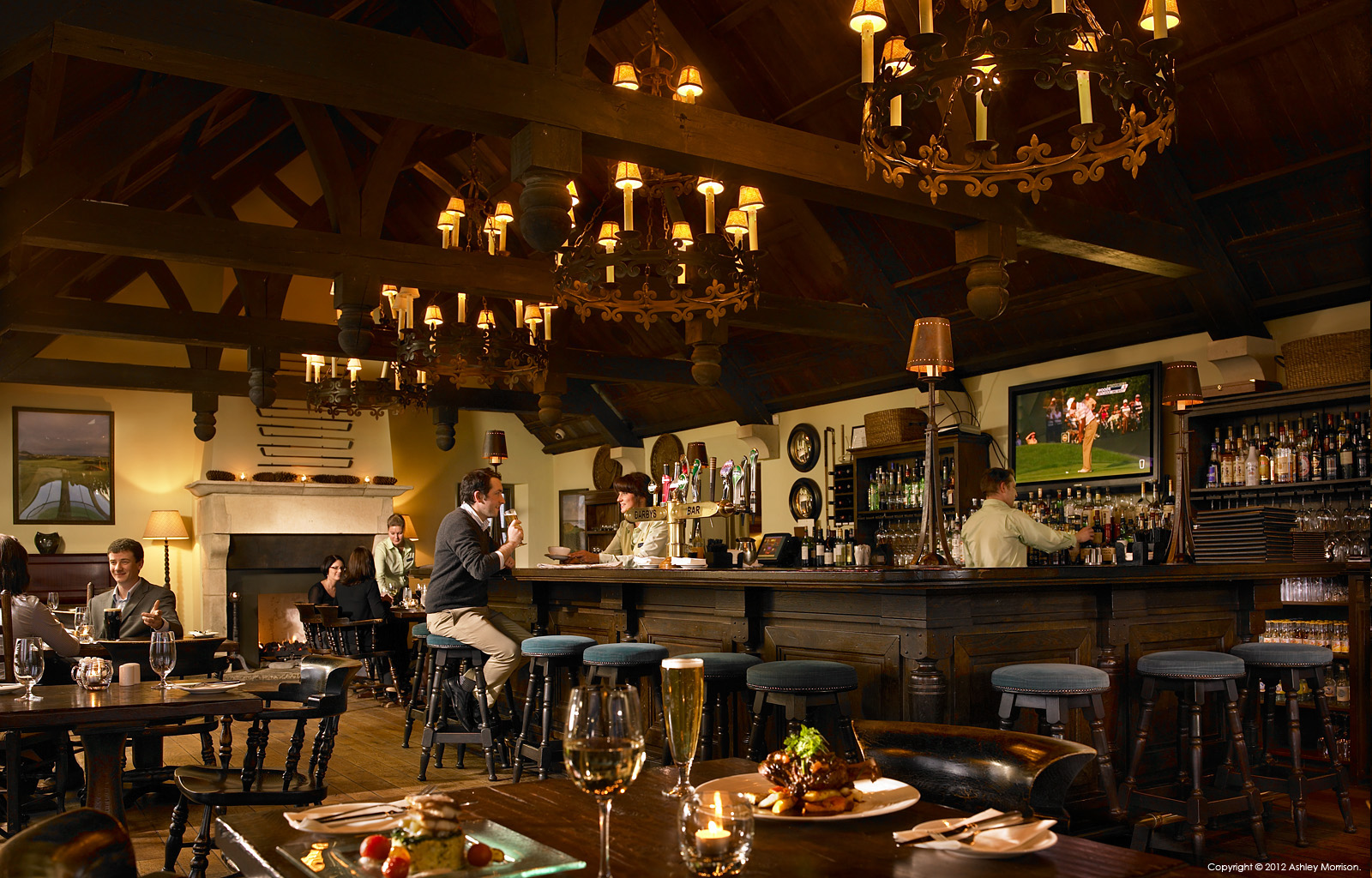 Trump's bar & restaurant at Trump International Golf Links & Hotel in County Clare.