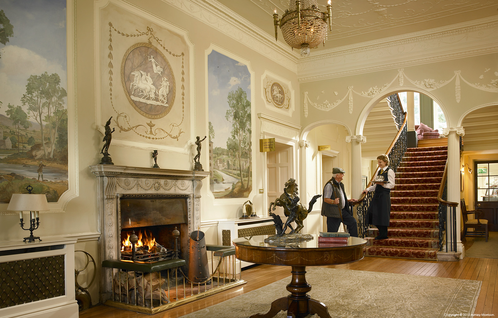 The Reading Room in Mount Juliet House in County Kilkenny.